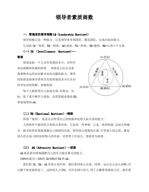 管理心理学-领导商数