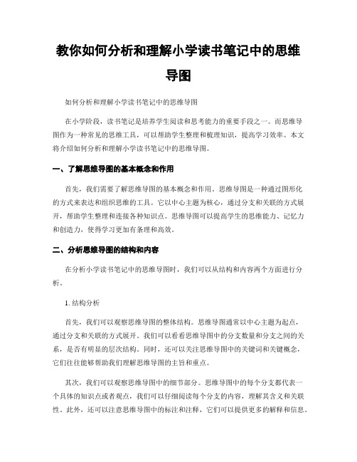 教你如何分析和理解小学读书笔记中的思维导图