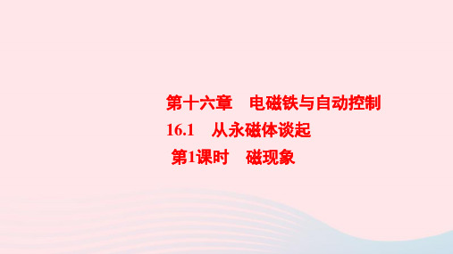 2019_2020学年九年级物理下册16.1从永磁体谈起第1课时磁现象课件(新版)粤教沪版
