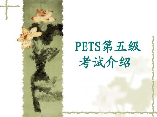 PETS第五级考试介绍