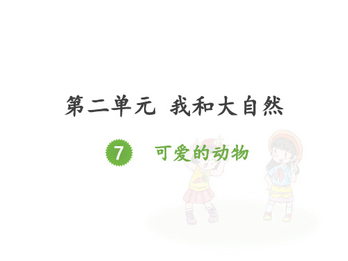 一下道德与法治课件——可爱的动物