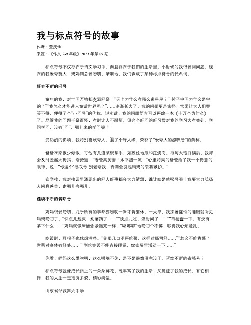 我与标点符号的故事