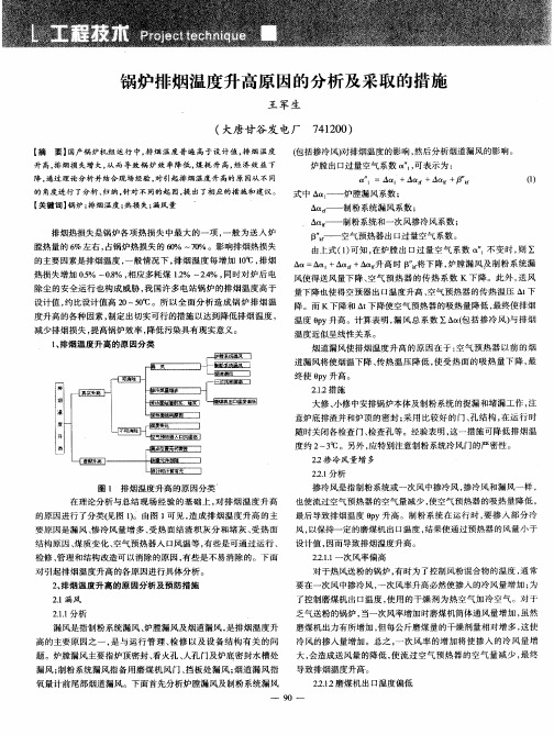 锅炉排烟温度升高原因的分析及采取的措施