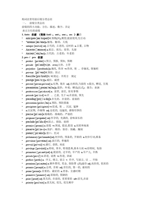 构词法常用前后缀分类总结
