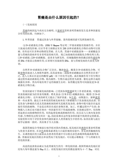 胃癌是由什么原因引起大全