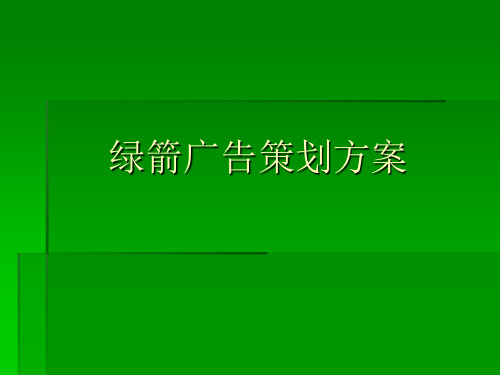 绿箭市场调查报告