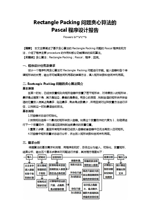 Rectangle Packing问题的程序设计