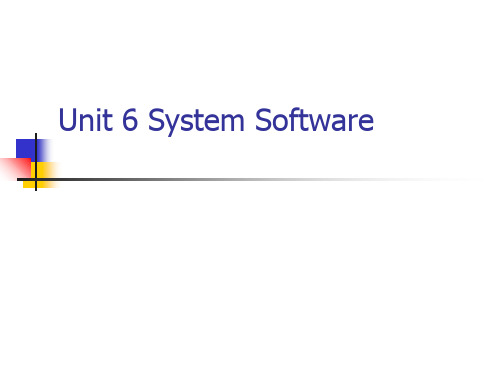 计算机专业英语资源Unit_6操作系统陈嘉周月红李敏