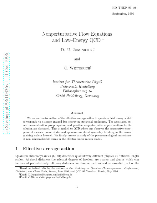 Nonperturbative Flow Equations and Low--Energy QCD