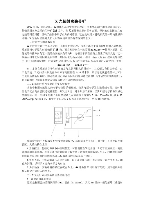 X光衍射实验分析