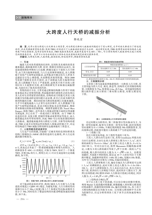 大跨度人行天桥的减振分析