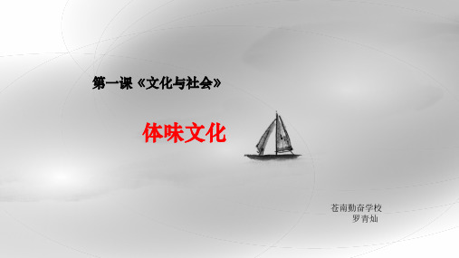 浙江省苍南勤奋学校思想政治文化生活第一课第一框体会文化