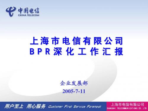 上海电信对BPR工作的思考和探索2003版