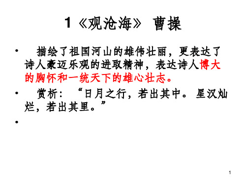 人教版中考必背古诗文赏析