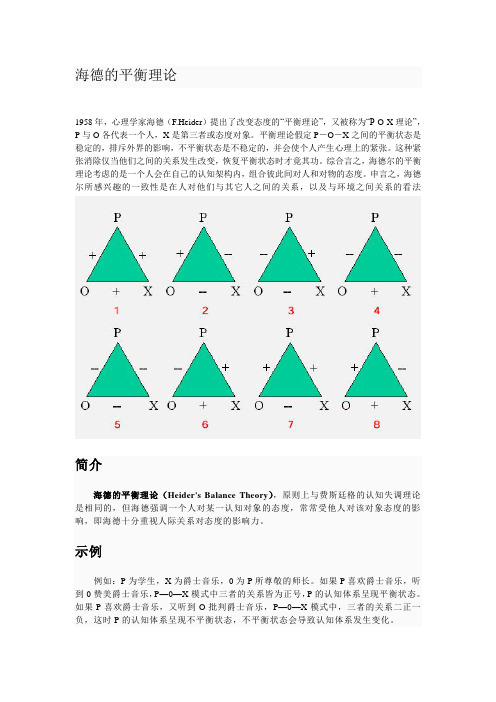 态度(平衡理论-一致性理论-认知失调论)