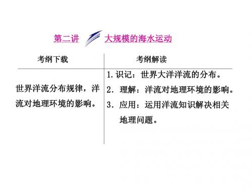 第三章第二讲大规模的海水运动