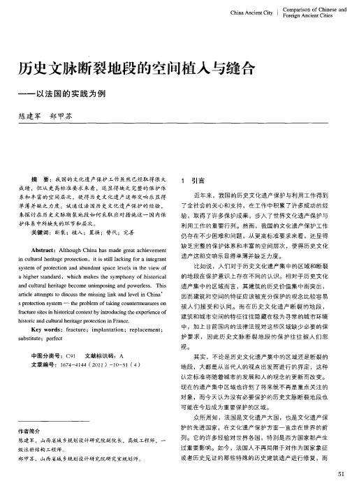 历史文脉断裂地段的空间植入与缝合——以法国的实践为例