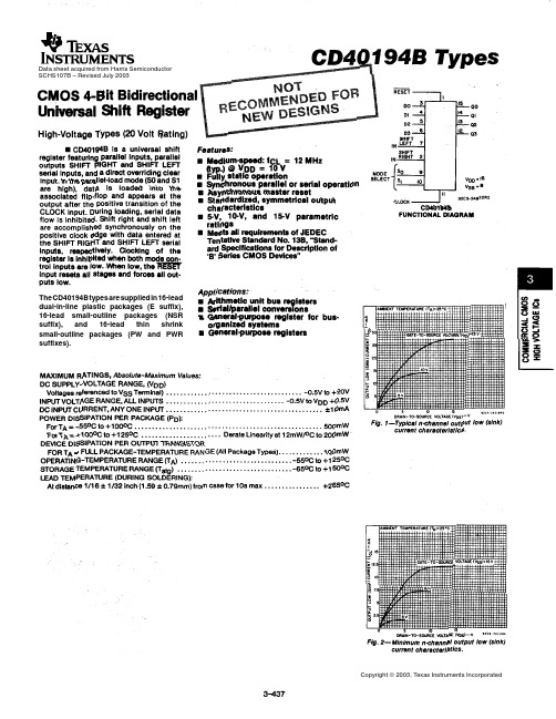 CD40194BE中文资料