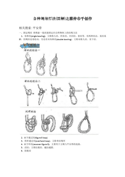 各种绳结打法(图解)