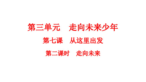 走向未来+课件--==部编版道德与法治九年级下册