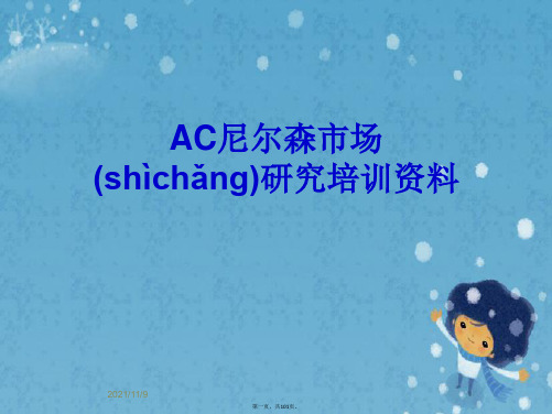 AC尼尔森市场研究培训资料