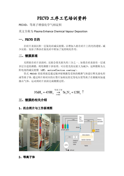 PECVD工序工艺培训资料