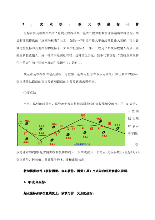 交点法、线元法坐标计算