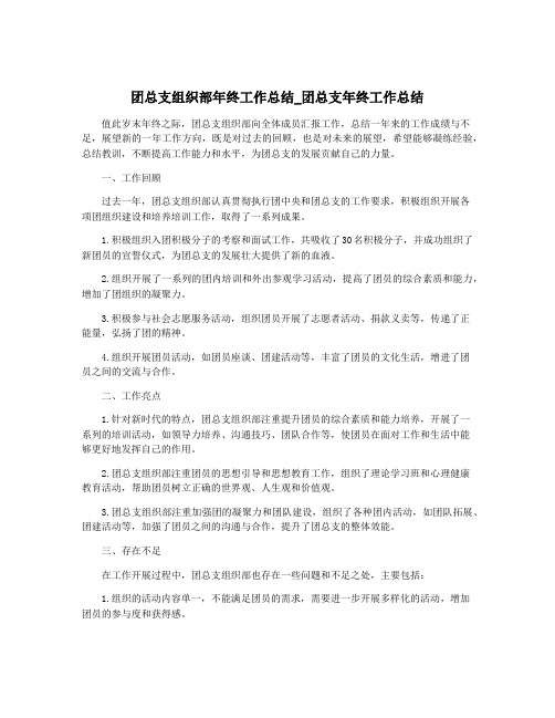 团总支组织部年终工作总结_团总支年终工作总结