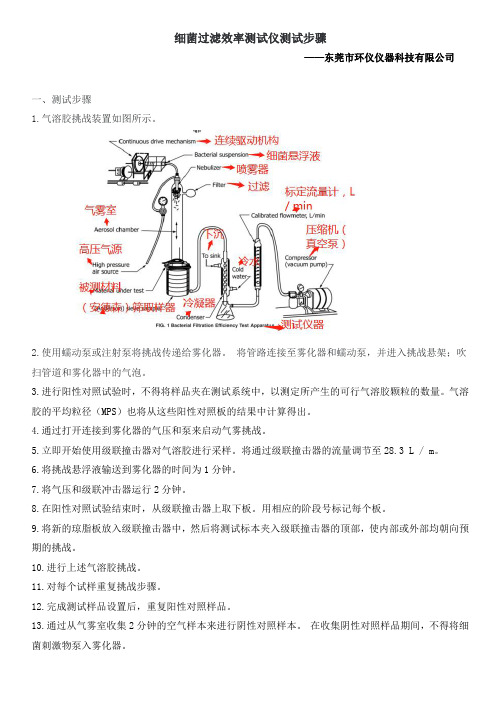 细菌过滤效率测试仪测试步骤