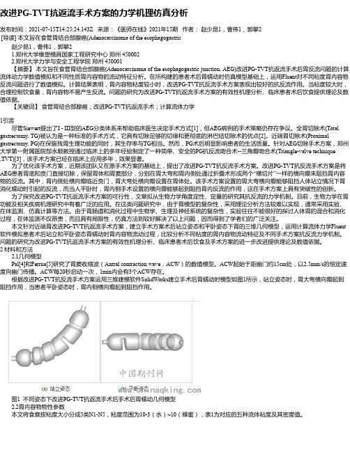 改进PG-TVT抗返流手术方案的力学机理仿真分析