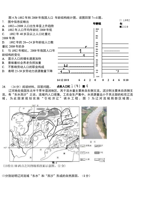 山东文综地理部分高清图文答案(精品).doc