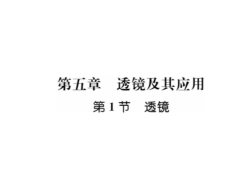 秋八年级人教版物理(安徽)上册习题课件：第5章第1节 透镜 (共24张PPT)