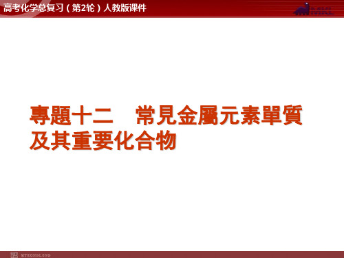 人教版高考化学复习课件-常见金属元素单质及其重要化合物