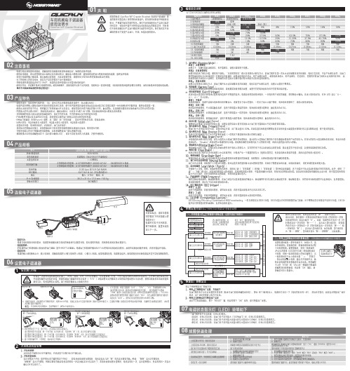 好盈WP系列电调用户手册说明书