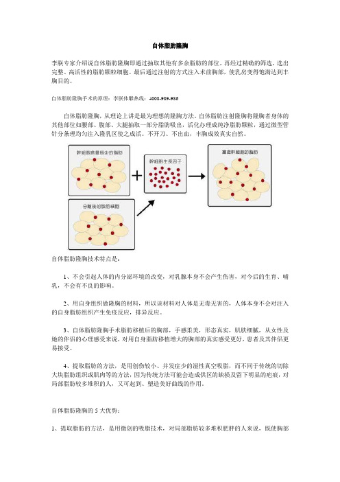 自体脂肪隆胸效果对比图