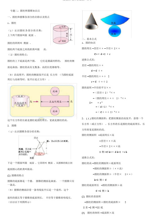 (完整版)圆柱和圆锥知识点