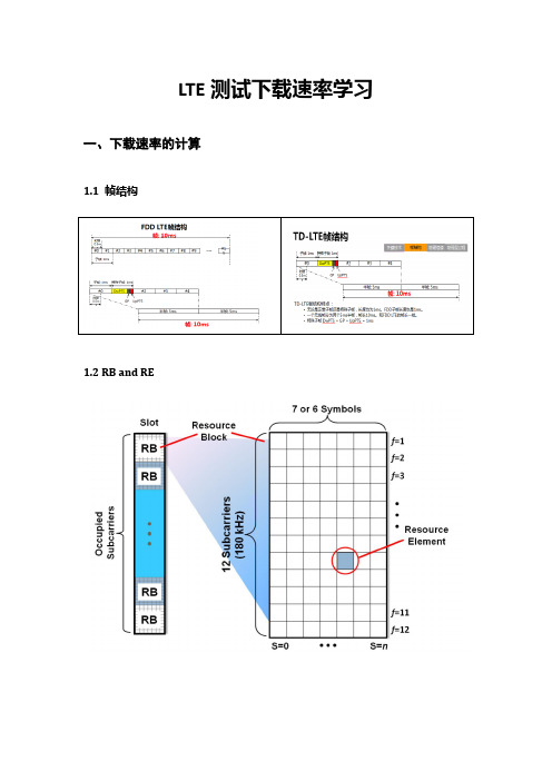 LTE测试下载速率学习