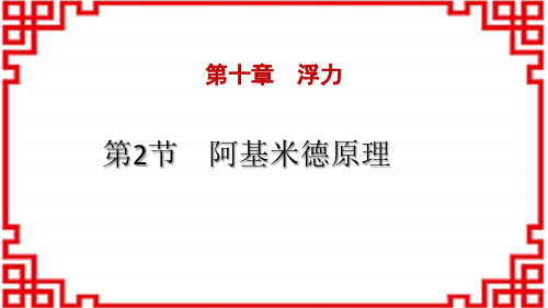 人教版八年级物理下册 《阿基米德原理》浮力