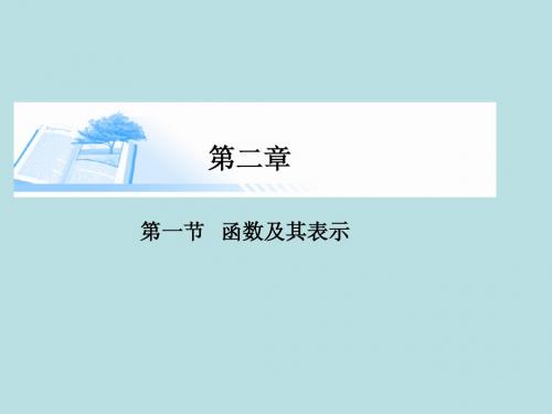 2015届高考数学总复习第二章 第一节函数及其表示精讲课件 文