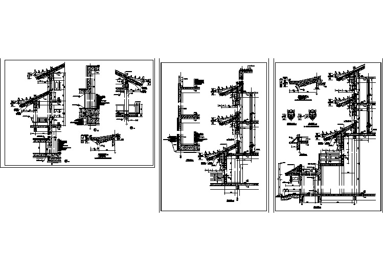古建筑墙身CAD剖面设计大样图纸