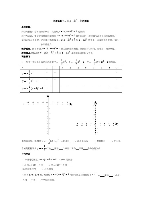 二次函数顶点式教案