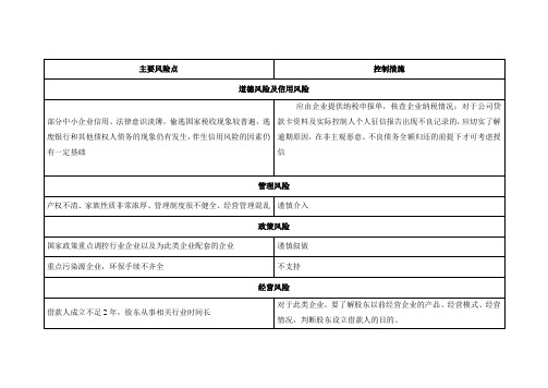 中小企业授信风险及控制措施