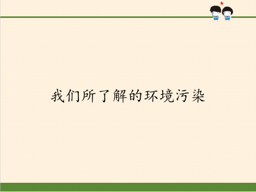 我们所了解的环境污染-课件ppt