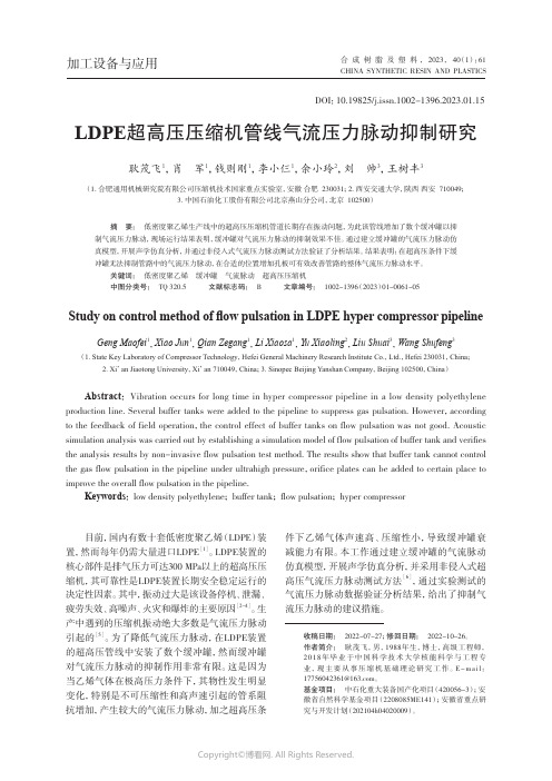 219402609_LDPE超高压压缩机管线气流压力脉动抑制研究