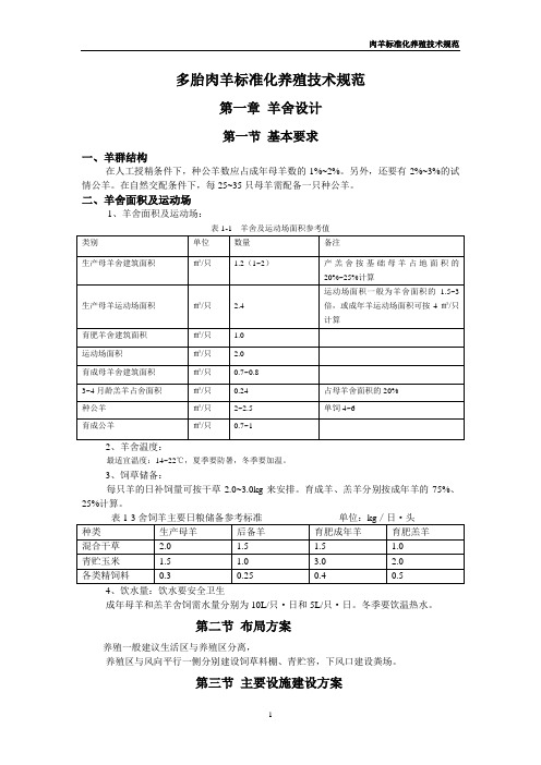 肉羊标准化养殖技术(定稿1)