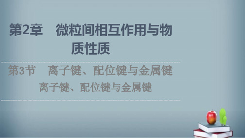 2022-2023学年鲁科版选择性必修二 2-3-2 离子键配位键与金属键 课件(48张)