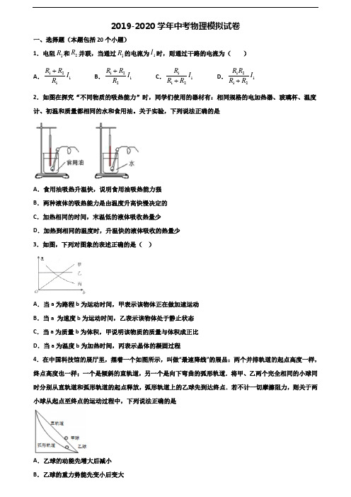 厦门市2021届中考物理调研试题