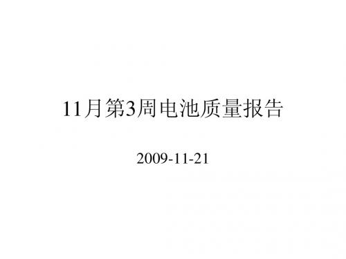 11月第三周电池质量报告