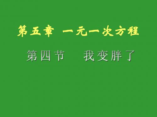 【数学课件】我变胖了