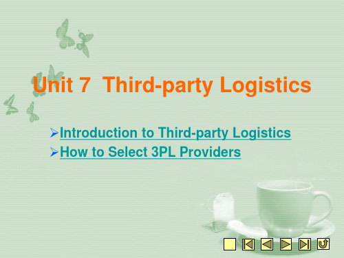 《物流英语》课件 Unit 7  Third-party Logistics